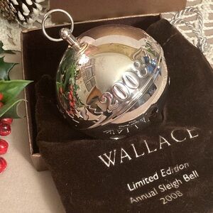 Christmas Sleigh Bell Ornament Wallace Silversmiths 2008